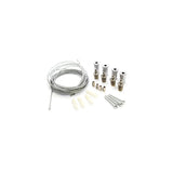 Kit de montaje en techo para tubos radiantes Cronos, longitud del cable 1 m, en acero inoxidable