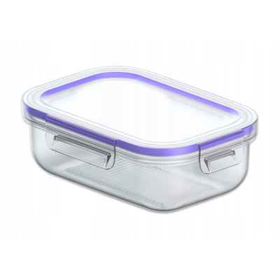 Recipiente para alimentos Practic, transparente, capacidad 1l, 20x14x7 cm, 10084200