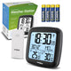 Estación meteorológica inalámbrica GreenBlue, con DCF, calendario, alarma, GB542 + 4x pila alcalina Varta Industrial AAA