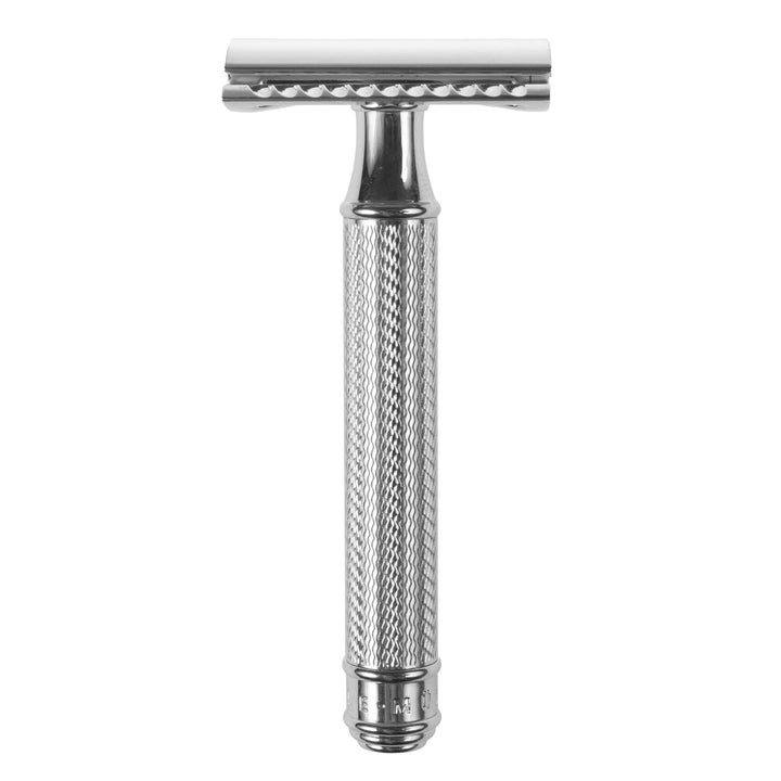 Navaja tradicional, hoja de afeitar, latón cromado, MÜHLE R89