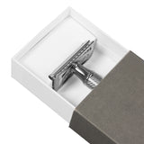Navaja tradicional, hoja de afeitar, latón cromado, MÜHLE R89