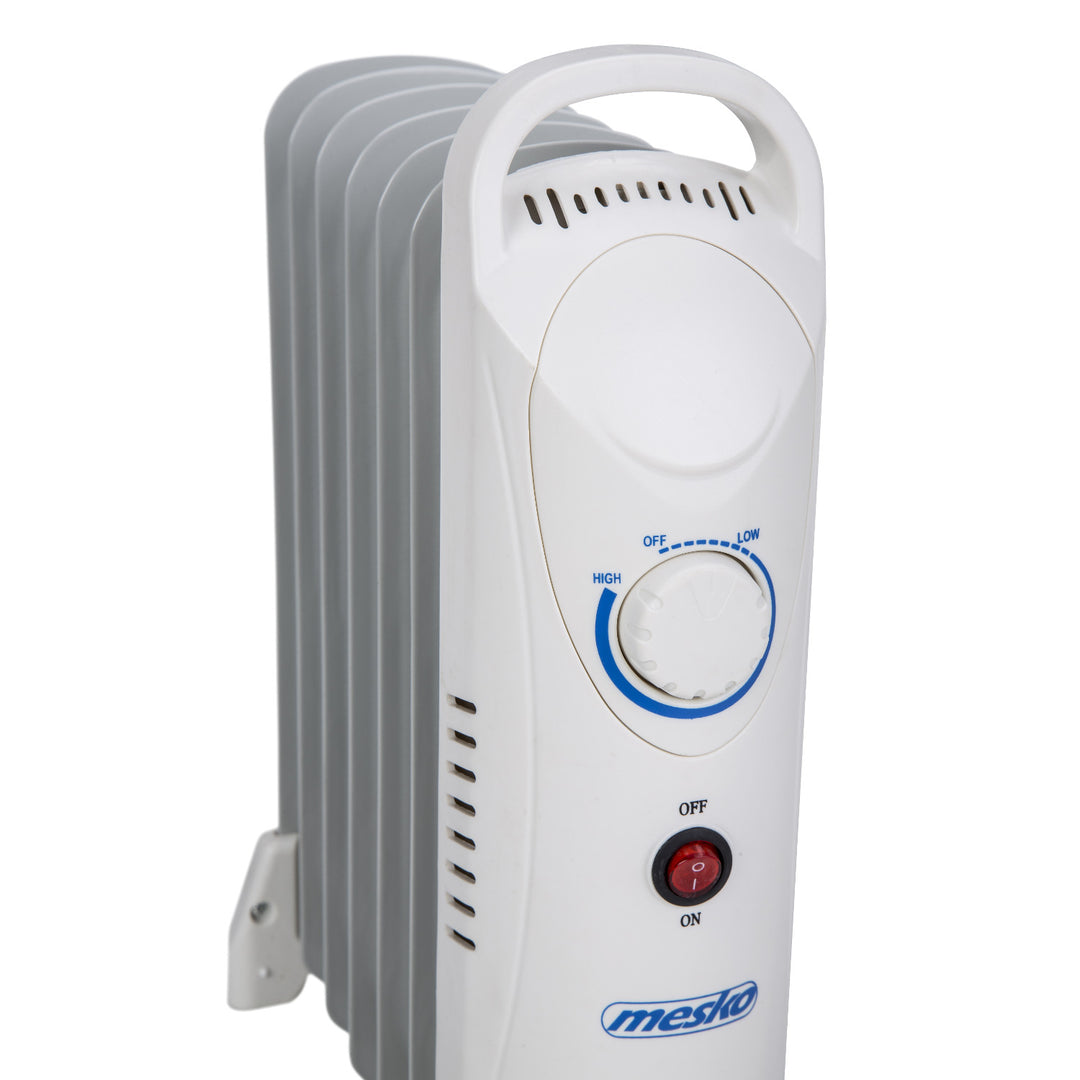 Calentador de aceite Mesko, 7 costillas, 800W, control de temperatura, gris, MS 7804