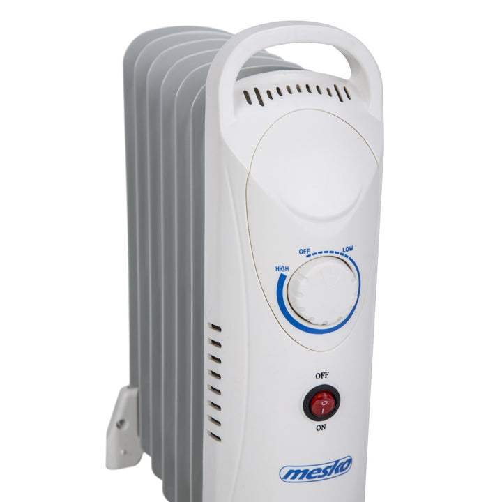 Calentador de aceite Mesko, 7 costillas, 800W, control de temperatura, gris, MS 7804