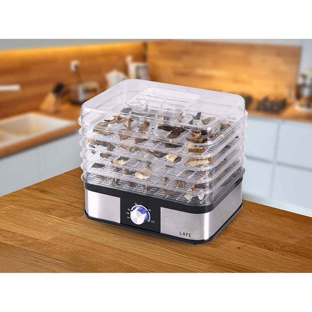 Secador de lafe, para setas, frutas, verduras, 250W, 5 tamices, control de temperatura, NutriDry