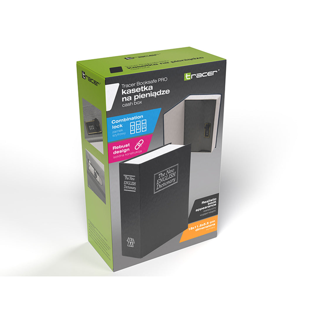 Hucha Tracer, imitación de libro, cerradura de combinación, BookSafe Pro