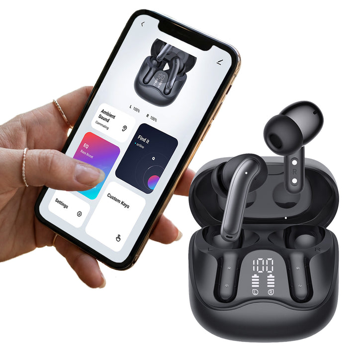 Auriculares inalámbricos Audiocore, ANC híbrido, ENC, 6 micrófonos, estuche de carga, Tuya, AC591 PRO