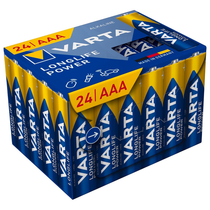 VARTA Longlife Power, 24 pilas alcalinas AAA, LR03, 1,5 V