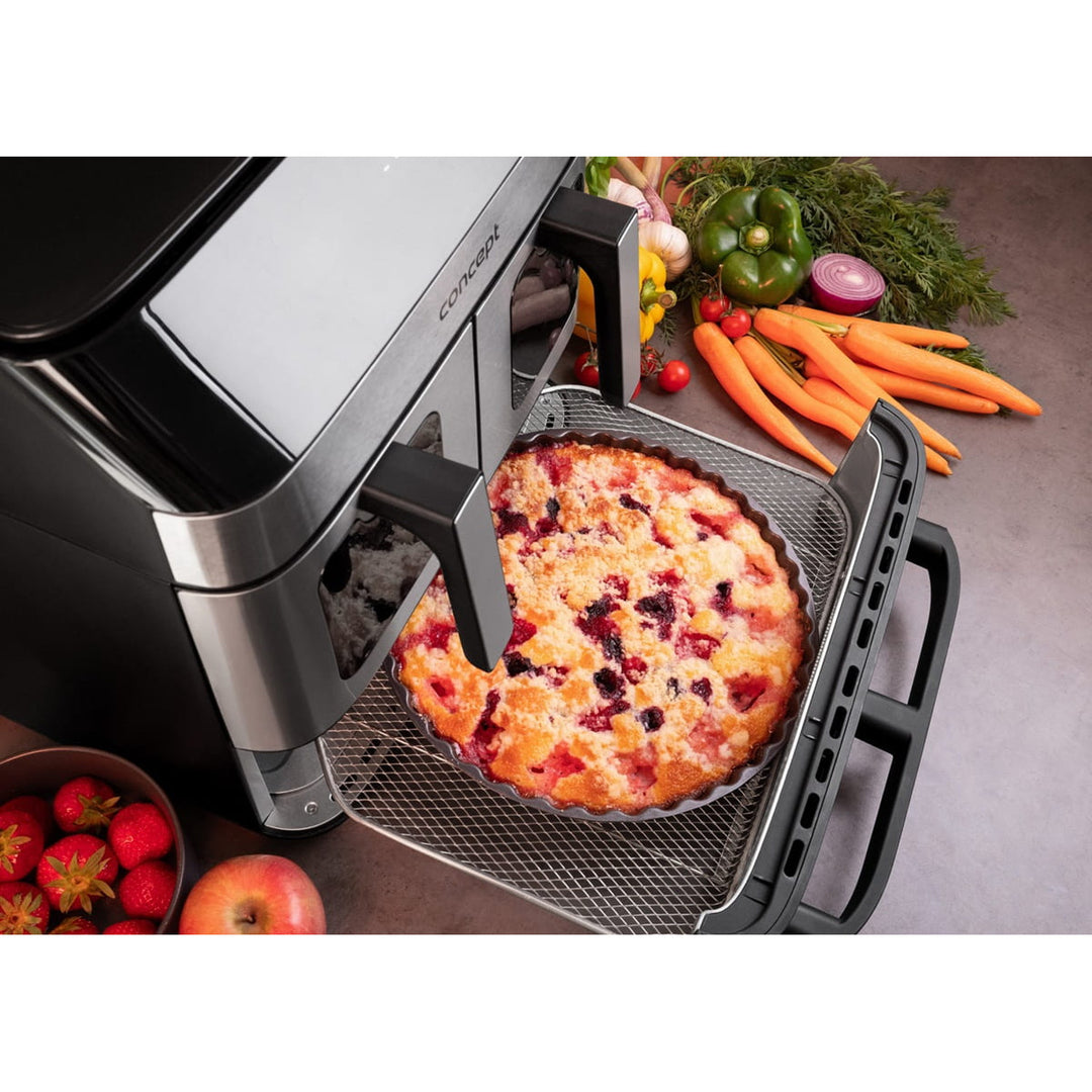 Freidora Concept sin grasa, 3 cajones separados, cocción sincronizada, 8 programas preajustados, FR9000