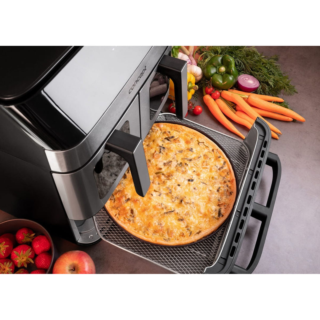 Freidora Concept sin grasa, 3 cajones separados, cocción sincronizada, 8 programas preajustados, FR9000