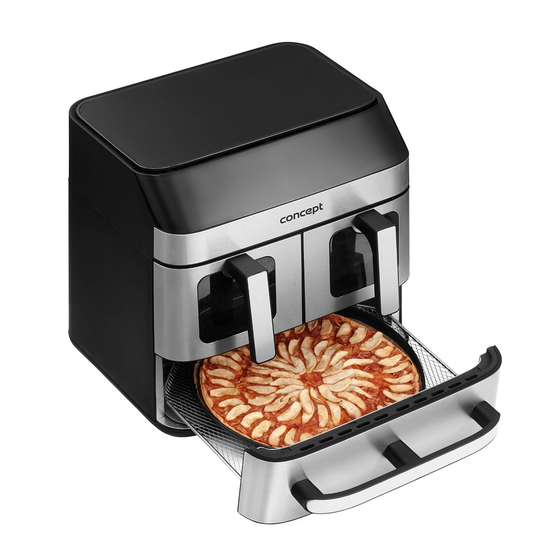Freidora Concept sin grasa, 3 cajones separados, cocción sincronizada, 8 programas preajustados, FR9000