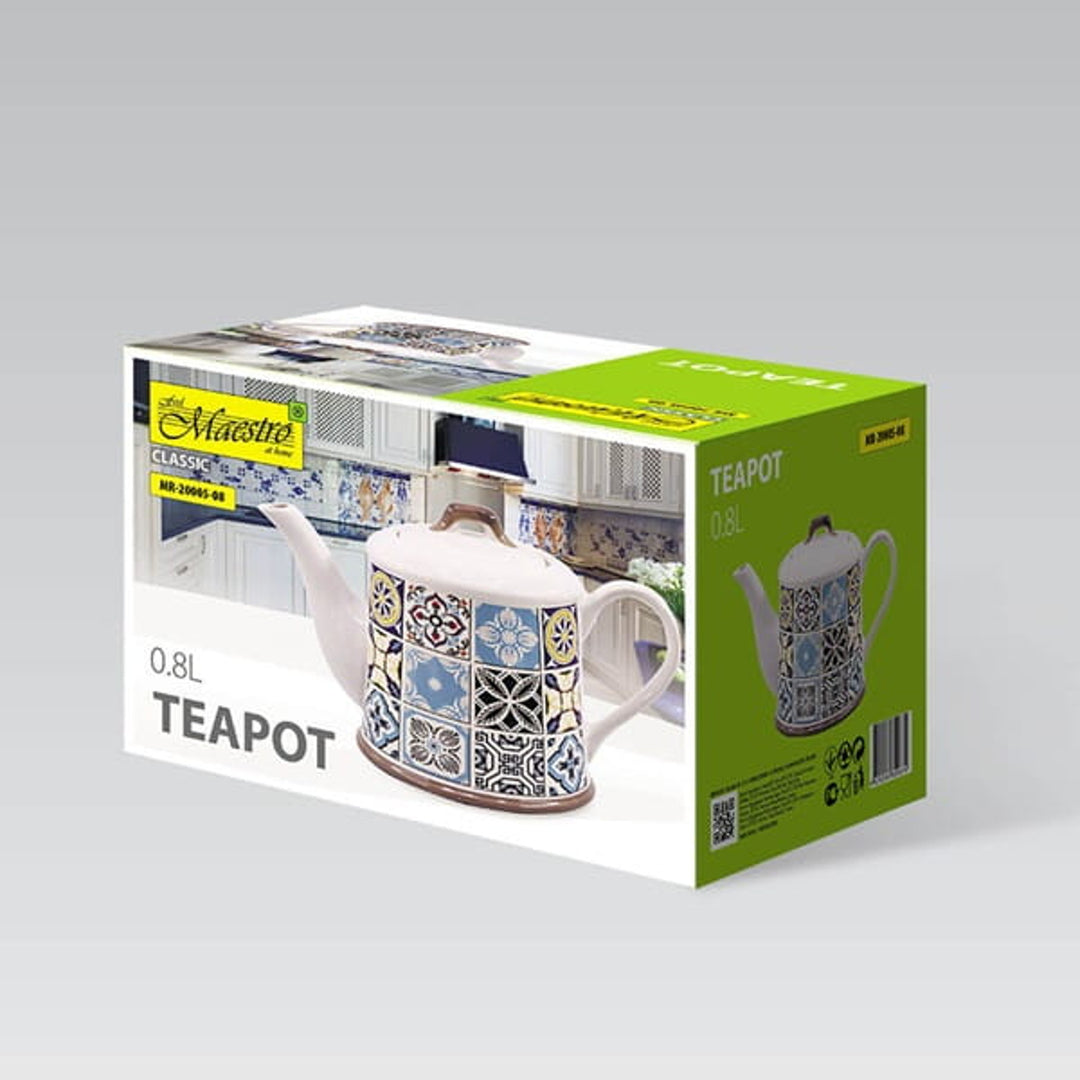 Maestro MR-20005-08 Tetera de cerámica Holiday in Porto, capacidad 800 ml
