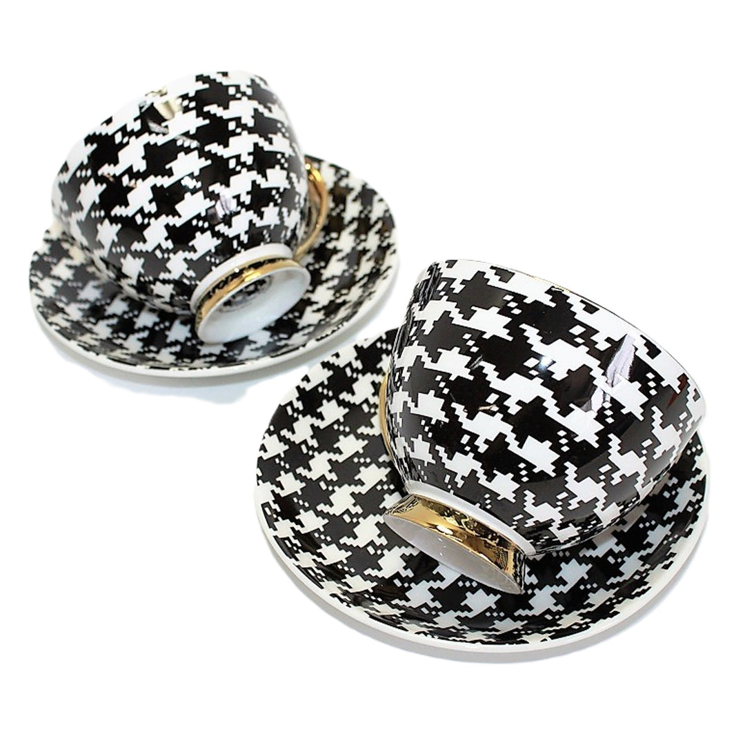 Tazas espresso 2+2 Pepite Gold Accents Porcelana, Reina Isabel