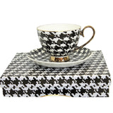 Tazas espresso 2+2 Pepite Gold Accents Porcelana, Reina Isabel