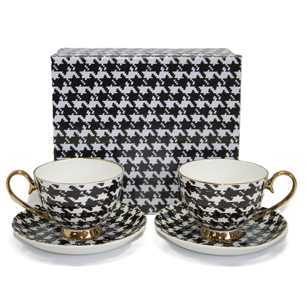Tazas espresso 2+2 Pepite Gold Accents Porcelana, Reina Isabel