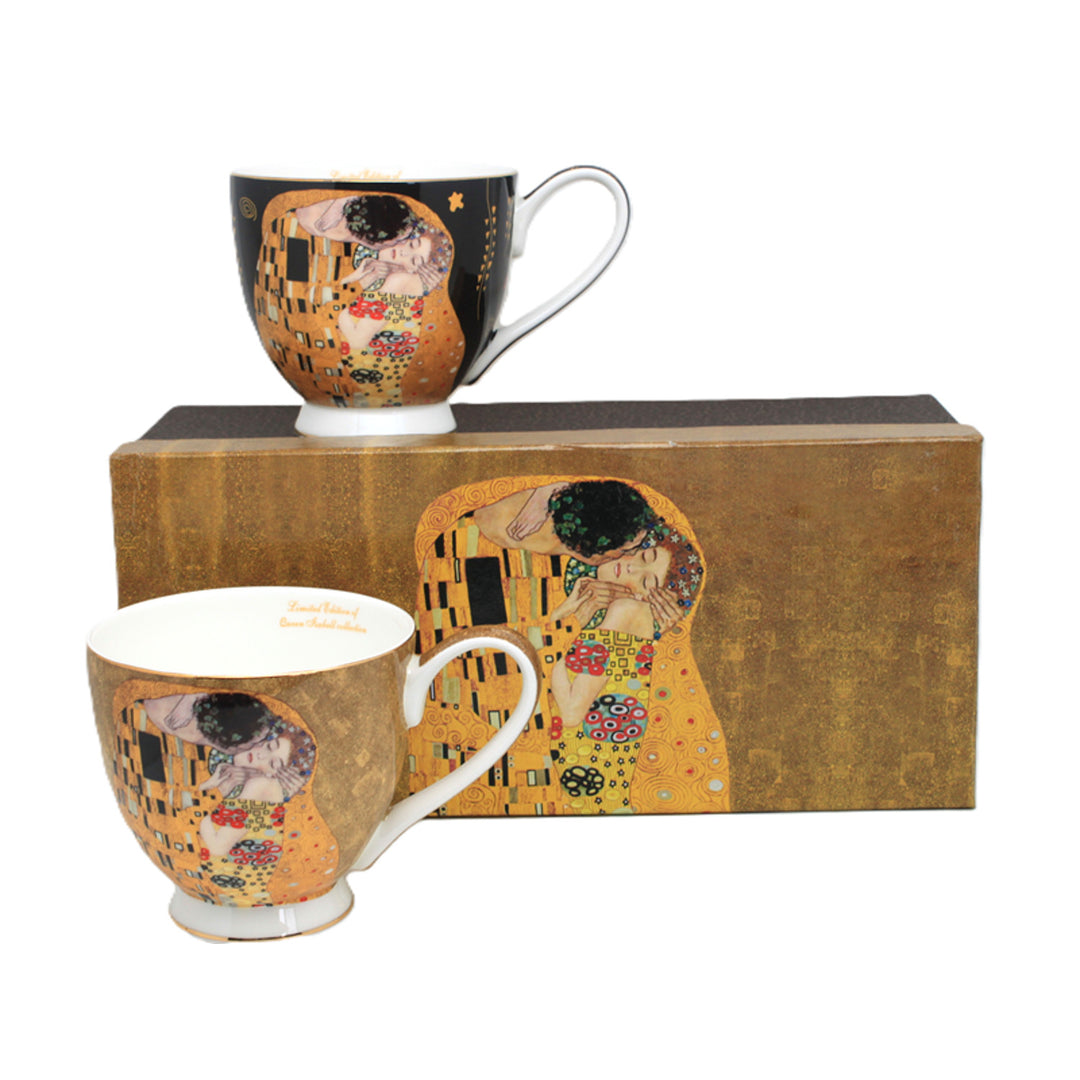 Jumbo Gustav Klimt Kiss tazas 2 piezas, Reina Isabel