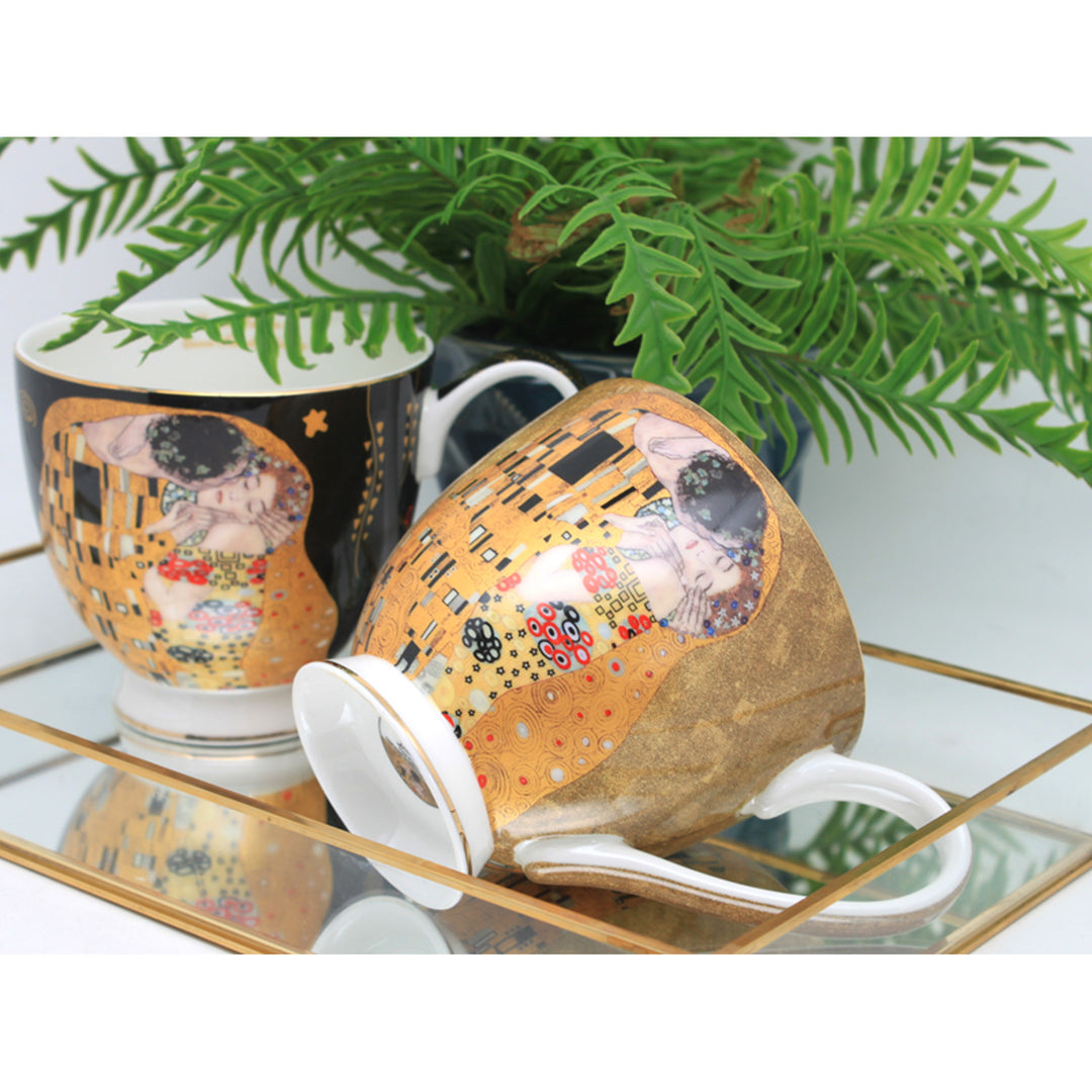 Jumbo Gustav Klimt Kiss tazas 2 piezas, Reina Isabel