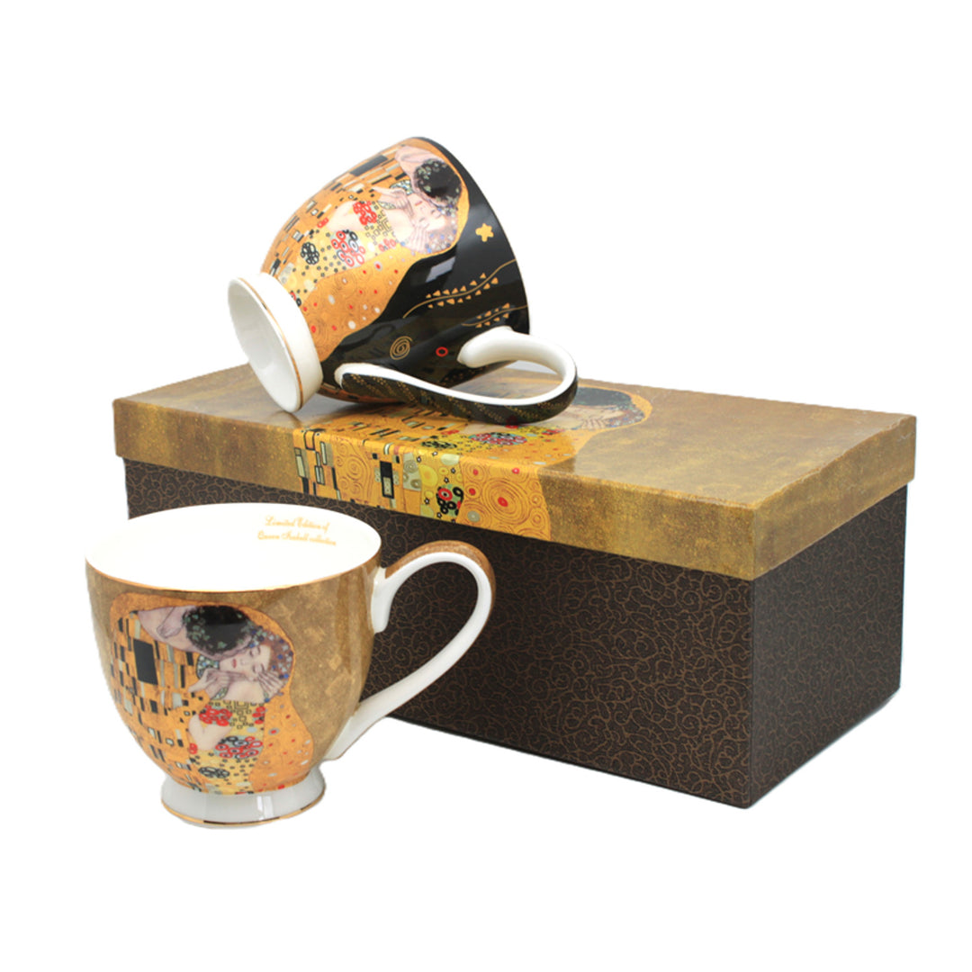 Jumbo Gustav Klimt Kiss tazas 2 piezas, Reina Isabel