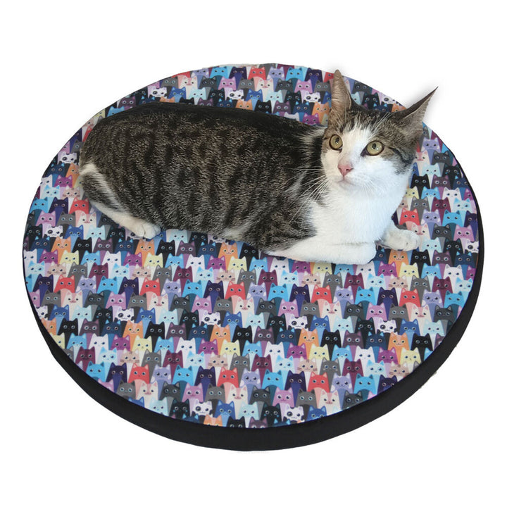 Cama / colchón para gatos Bertoni, de espuma elástica, diámetro 55 cm, Meow, diseño Ring