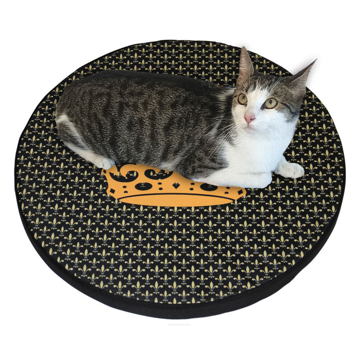 Cama / colchón para gatos Bertoni, de espuma elástica, diámetro 55 cm, diseño Crown, Anillo