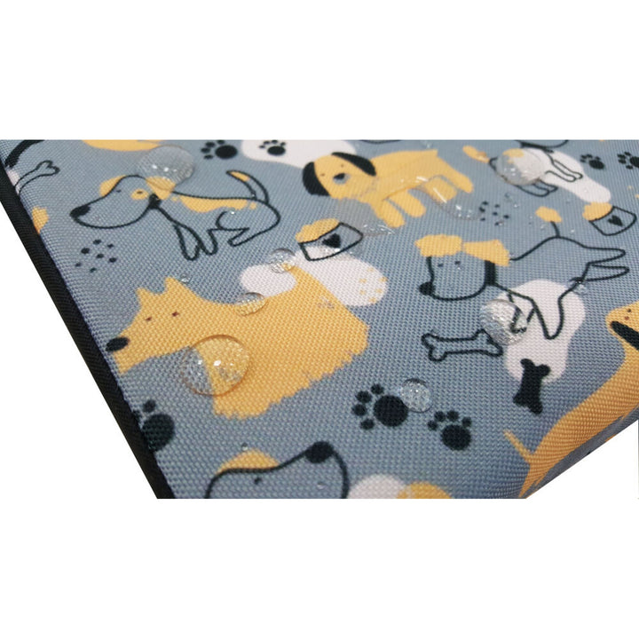 Bertoni XL colchón cama para perro, espuma, funda impermeable, estampado Perros Grises, EE146