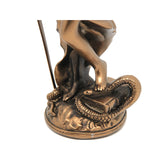 Figurilla de Temida con balanza y espada, escultura legal de bronce, Reina Isabel