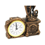 Figurilla de Temis con balanza y espada, reloj, decoración de bronce, Reina Isabel