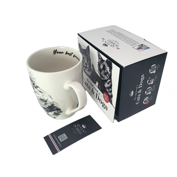 Taza de porcelana Reina Isabel, gato siberiano, 350ml, Q1-05201