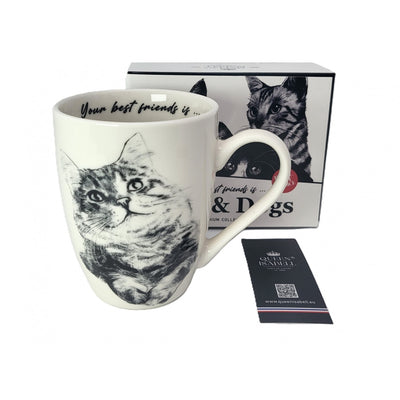 Taza de porcelana Reina Isabel, gato siberiano, 350ml, Q1-05201