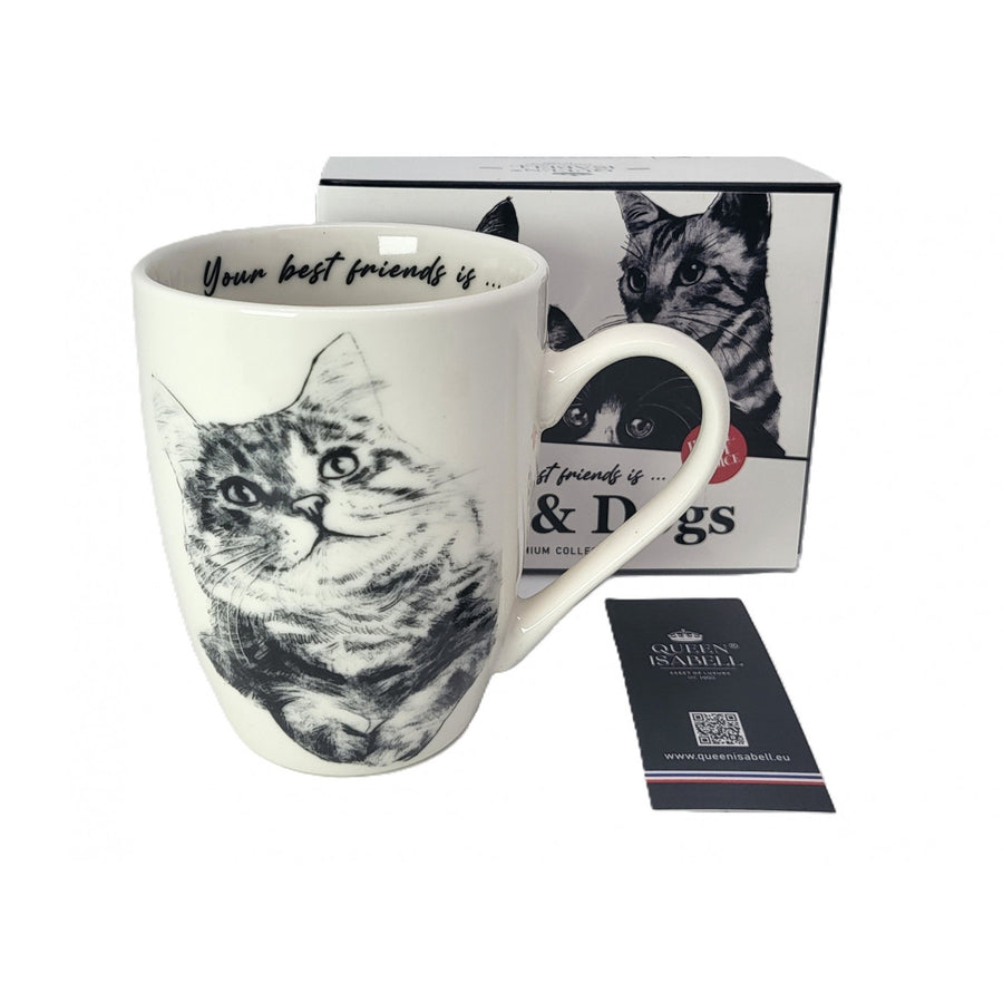Taza de porcelana Reina Isabel, gato siberiano, 350ml, Q1-05201
