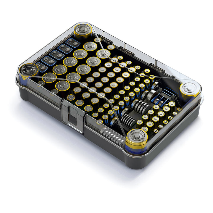 Organizador de pilas GreenBlue, tapa transparente, 115 espacios, Varta Box GB189, 3 piezas