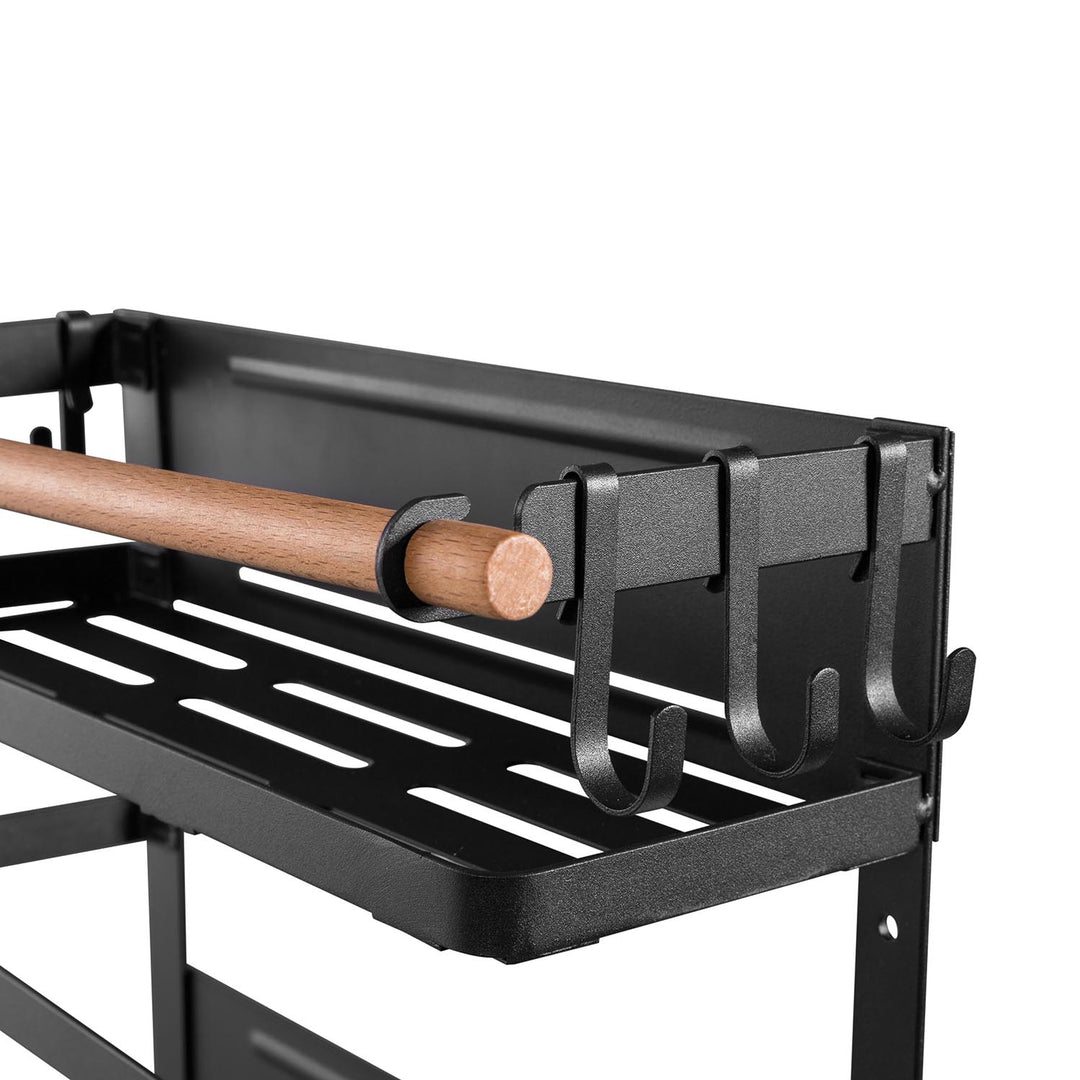 Estante magnético Maclean para frigorífico/lavadora, negro, 12 kg máx., MC-910, 2 piezas