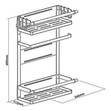 Estante magnético Maclean para frigorífico/lavadora, negro, 12 kg máx., MC-910, 2 piezas