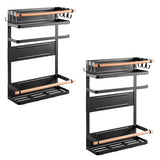 Estante magnético Maclean para frigorífico/lavadora, negro, 12 kg máx., MC-910, 2 piezas