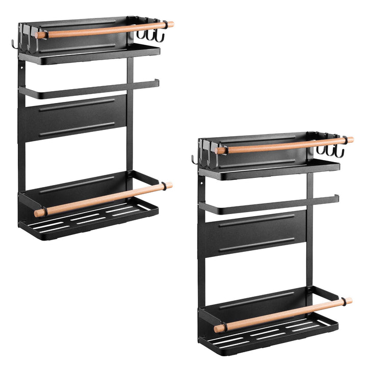 Estante magnético Maclean para frigorífico/lavadora, negro, 12 kg máx., MC-910, 2 piezas