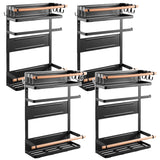 Estante magnético Maclean para frigorífico/lavadora, negro, 12 kg máx., MC-910, 4 piezas