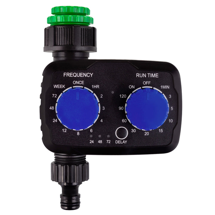 Controlador electrónico de riego GreenBlue, programador, fuente de alimentación 2x 1,5V AA, GB391 + 2x pilas alcalinas Varta Industrial AA