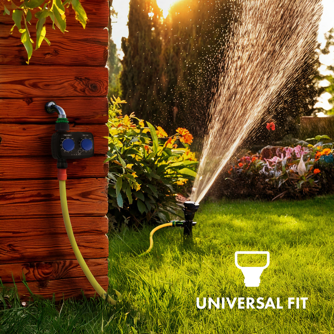 Controlador electrónico de riego GreenBlue, programador, fuente de alimentación 2x 1,5V AA, GB391 + 2x pilas alcalinas Varta Industrial AA