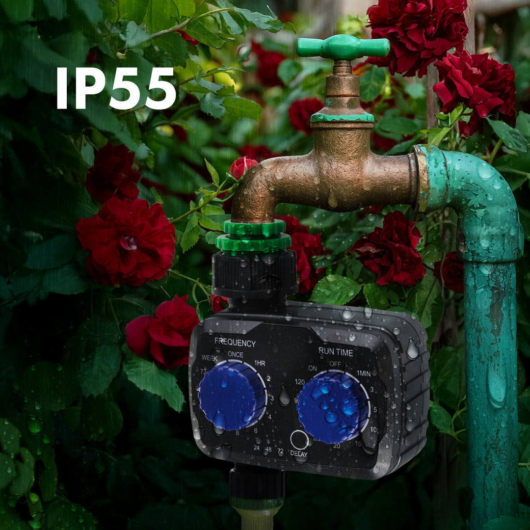 Controlador electrónico de riego GreenBlue, programador, fuente de alimentación 2x 1,5V AA, GB391 + 2x pilas alcalinas Varta Industrial AA