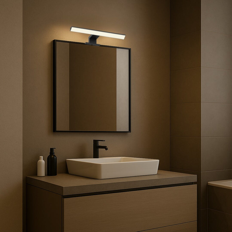Rabalux lámpara de baño, potencia 6W, blanco natural 4000K, IP44. negro, Loric