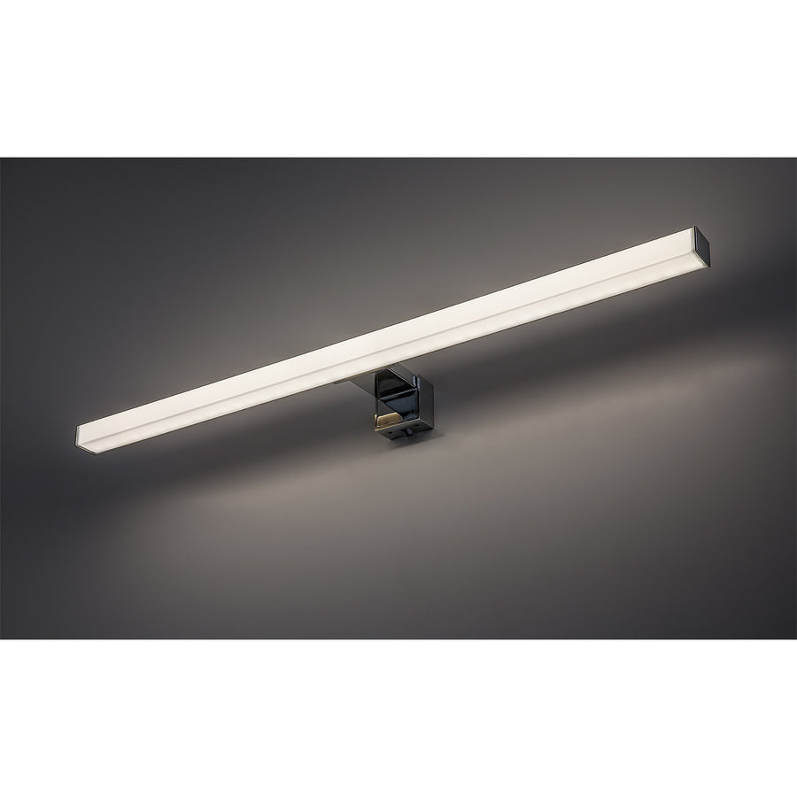 Lámpara de baño Rabalux, potencia 9 W, blanco natural 4000 K, IP44, cromada, Oliro
