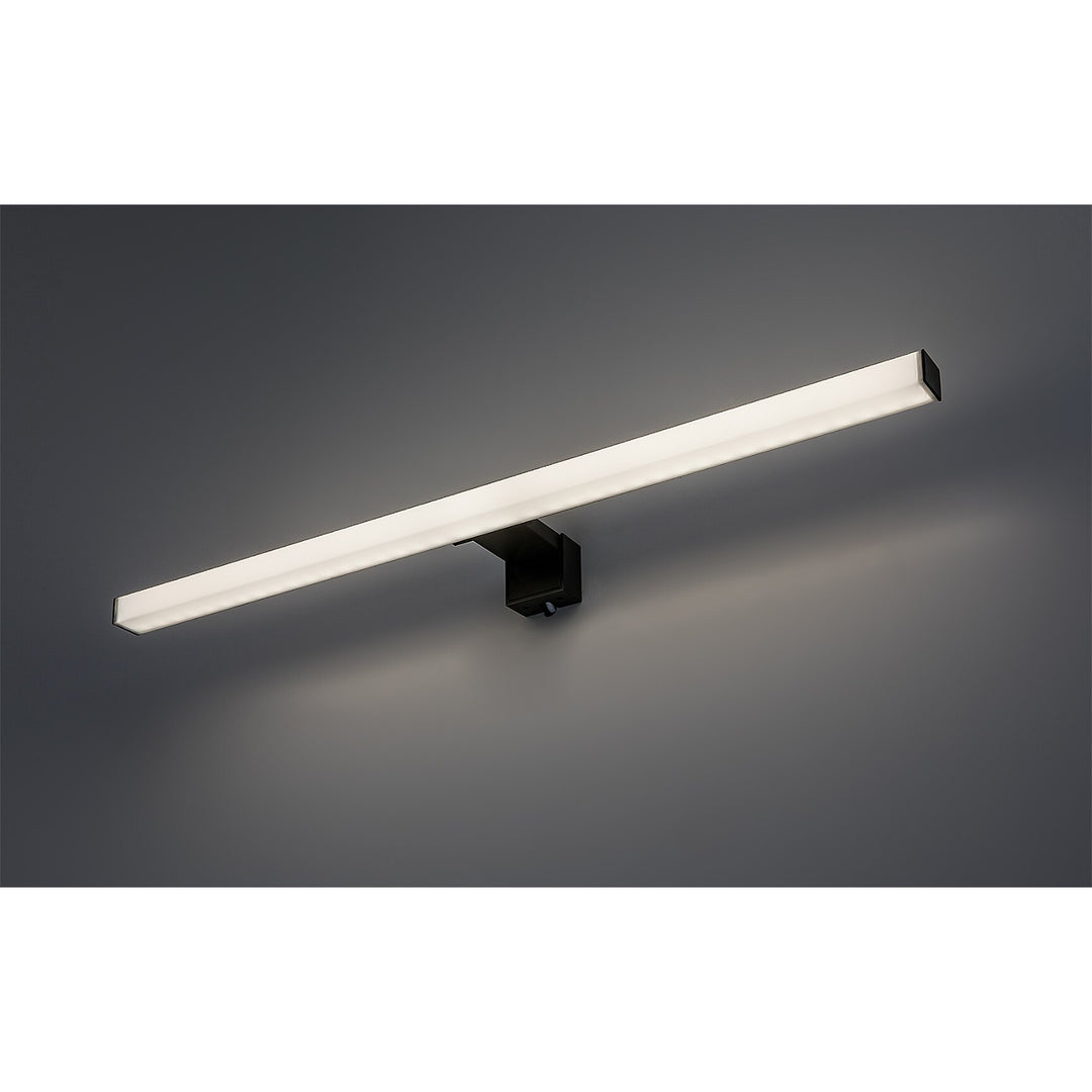 Rabalux lámpara de baño, potencia 9W, blanco natural 4000K, IP44. negro, Oliro