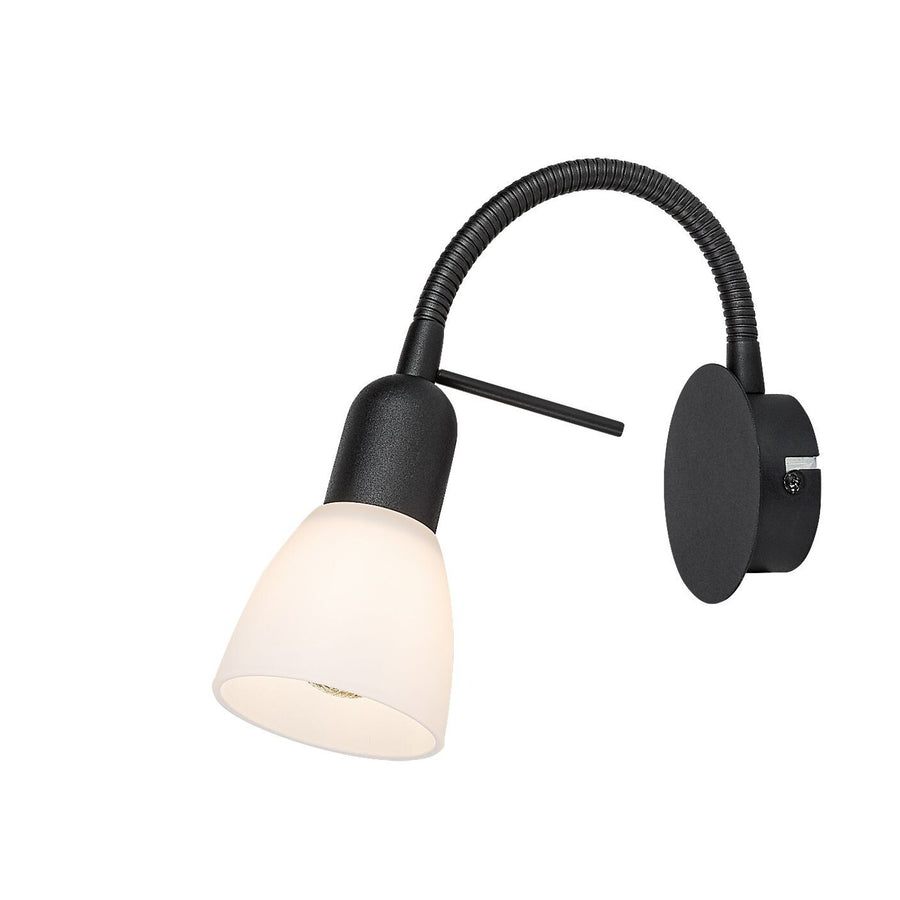 Aplique Rabalux, spot, rosca E14, IP20, negro, Soma