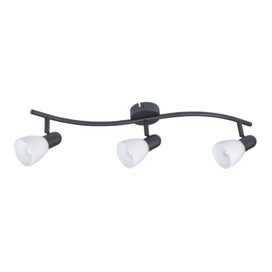 Lámpara de techo Rabalux, spot, 3x rosca para bombilla E14, IP20, negra, Soma