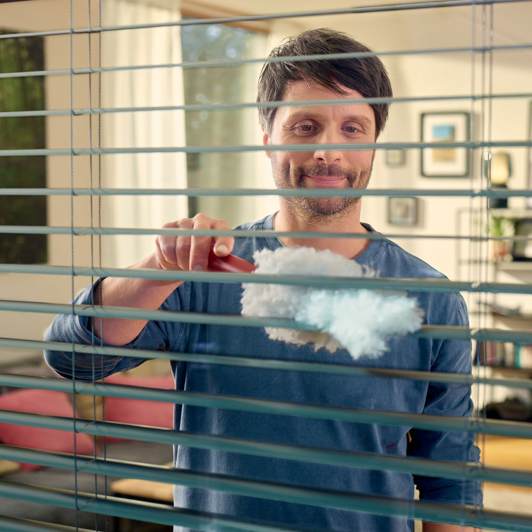 Escoba Flex&Catch de Vileda, con mango corto, 2 cartuchos incluidos, antideslizante, cabeza flexible, 179432