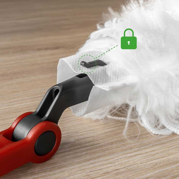 Escoba Vileda Flex&Catch, mango largo, 1 recambio incluido, antideslizante, cabeza flexible, 179434