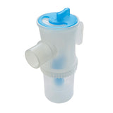 Juego de accesorios de inhalación/nebulización Omnibus, nebulizador grande de 12 ml, color azul, 5 filtros de repuesto, control de velocidad