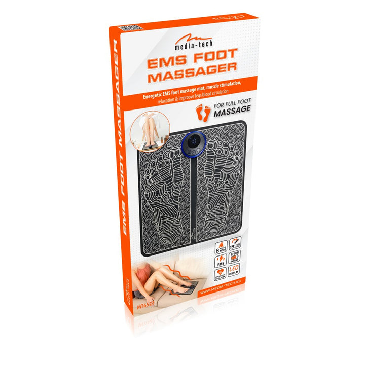 Aparato de masaje de pies Media-Tech, masaje por electroestimulación EMS, 8 modos, 19 niveles de intensidad, MT6527