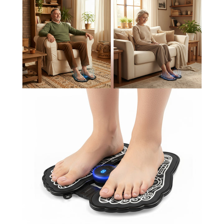 Aparato de masaje de pies Media-Tech, masaje mediante electroestimulación EMS, 8 modos, 19 niveles de intensidad, MT6527
