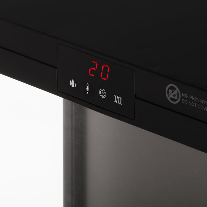 Chimenea eléctrica LED con mando a distancia, 2 potencias de calefacción 1000W/2000W, termostato, Adler AD 7755