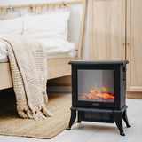 Chimenea eléctrica Adler, 2 niveles de calefacción, potencia máx. 1800W, termostato, efecto llama 3D, AD 7754